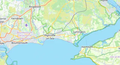 Map showing the location of Christchurch & Wimborne