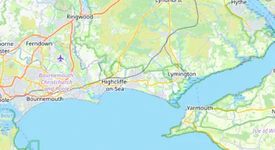 Map showing the location of Christchurch & Wimborne