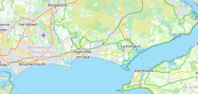 Map showing the location of Christchurch & Wimborne
