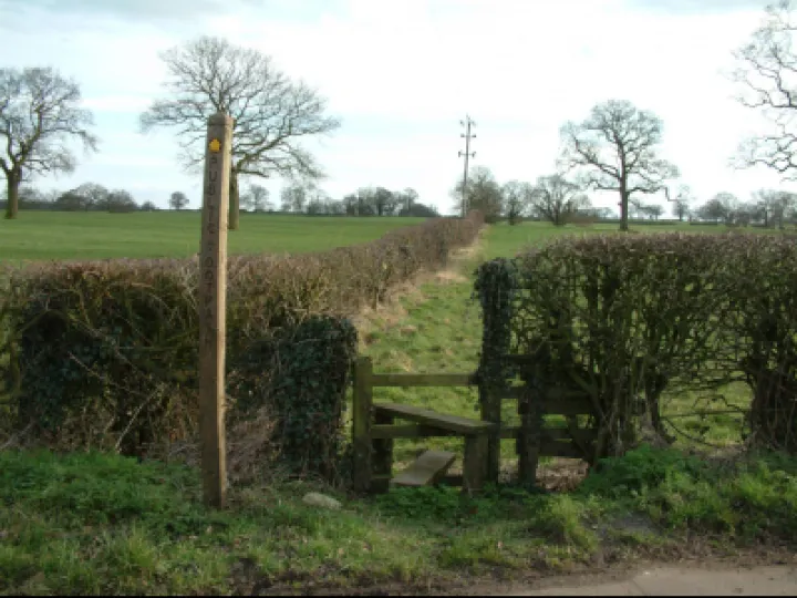 Adderley Footpath from Bagley Lane