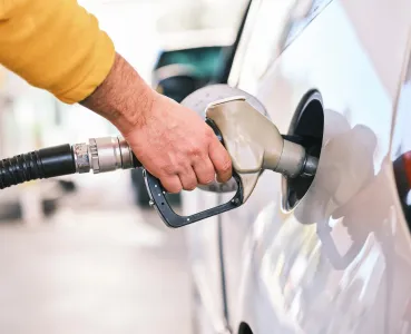 Filling car with petrol