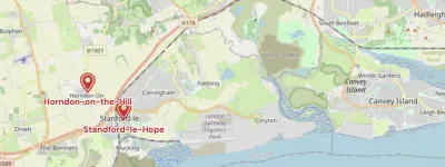 Map showing the location of South Essex Methodist Circuit
