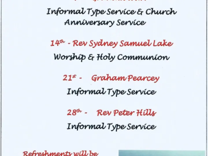 May 2023 Sunday Services