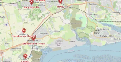 Map showing the location of Northampton Methodist District