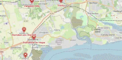 Map showing the location of Northampton Methodist District