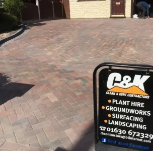 Block patio paving