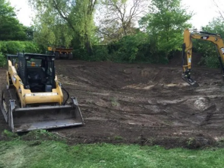 Clearing the site