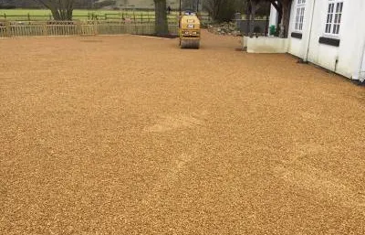 stone surfacing with roller