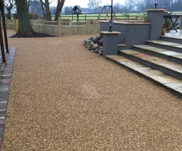 gravel surfacing patio driveway