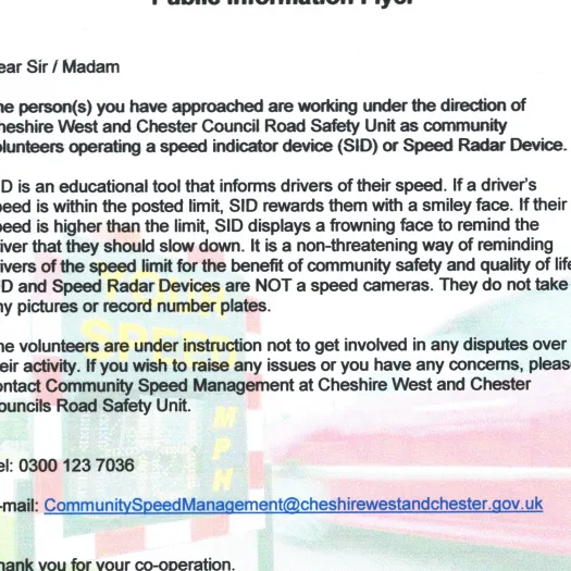 Public Information Leaflet