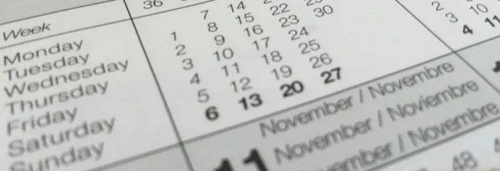 White Calendar