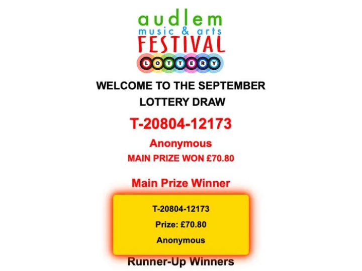 Lottery Sept 2024
