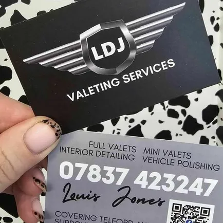 LDJ Valeting Services &ndash; business card