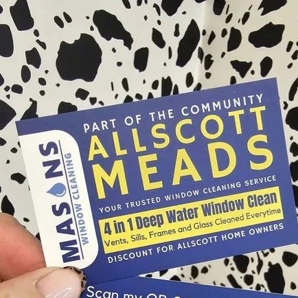Masons Window Cleaning Business Cards 450gsm Silk