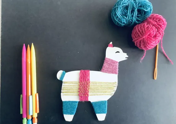 LLama yarn art