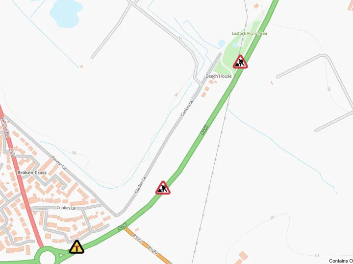 Roadworks On A556