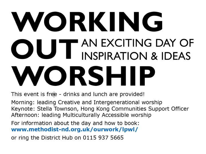 Working out Worship
