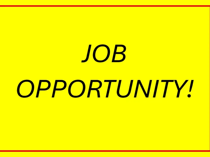 Job Opportunity