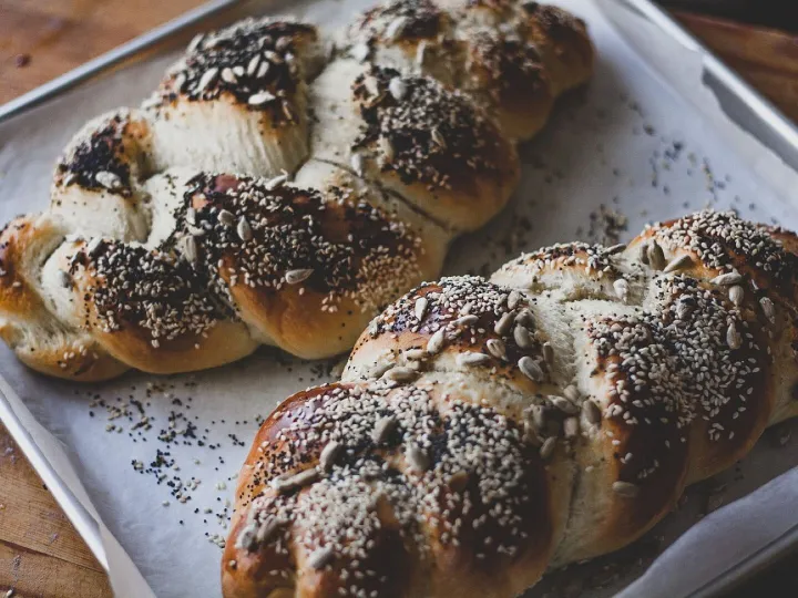 Bread, bakery, baked, flour, braided, food, fresh,