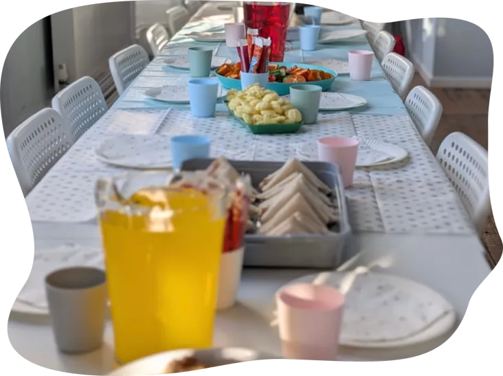 Birthday Party Table Setup