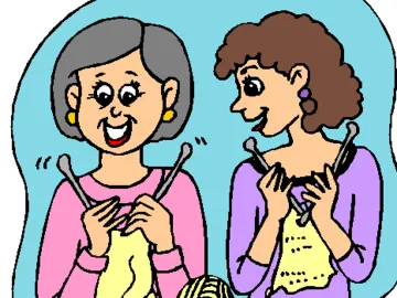 Women Knitting