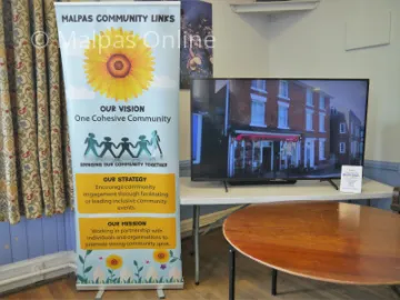 Large Screen TV loaned by Barlows