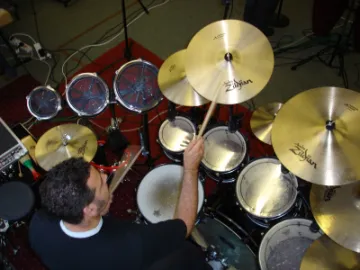 Andy at the drums