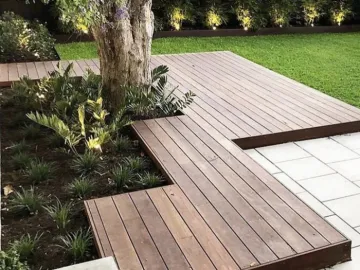 Garden decking near Chester, UK