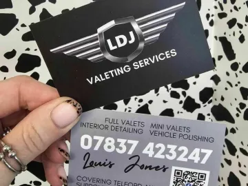 LDJ Valeting Services &ndash; business card
