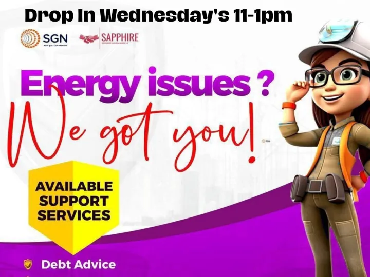 Free weekly Energy and Support Drop Ins