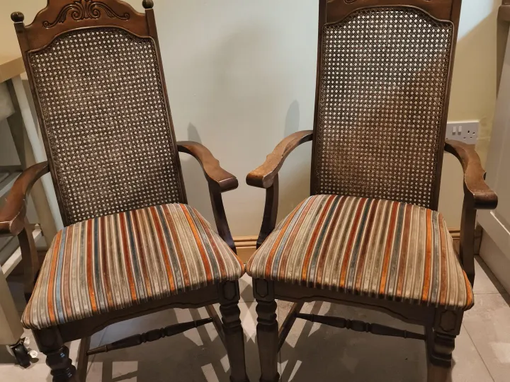 Items for sale &ndash; Two Basket Weave Carver Chairs &pound;20