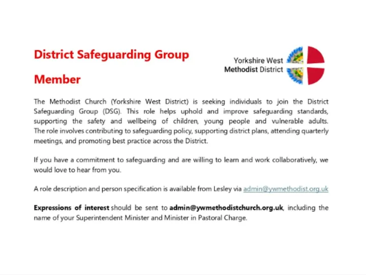 Safeguarding Group &ndash; Member