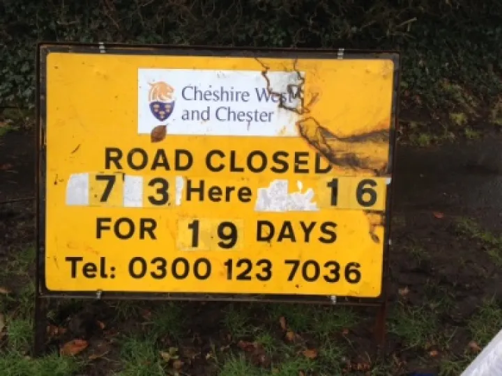 Road Closure Sign