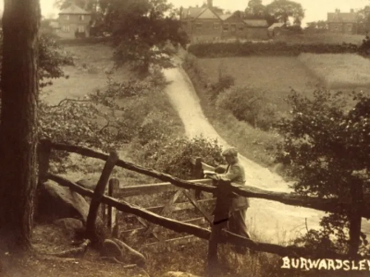 Burwardsley view with man