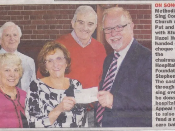 On Song – Higham donation to Barnsley NHS Foundation Trust