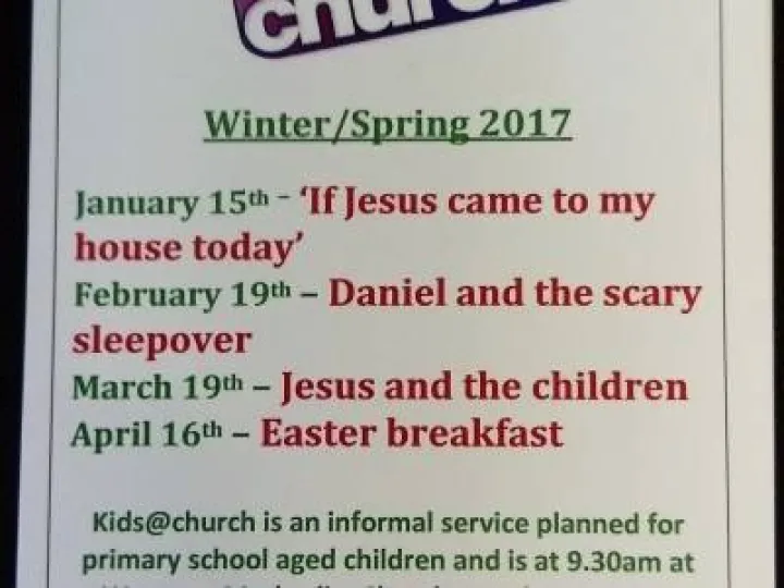 Kids@Church programme