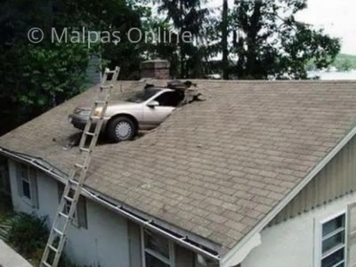 Car in roof