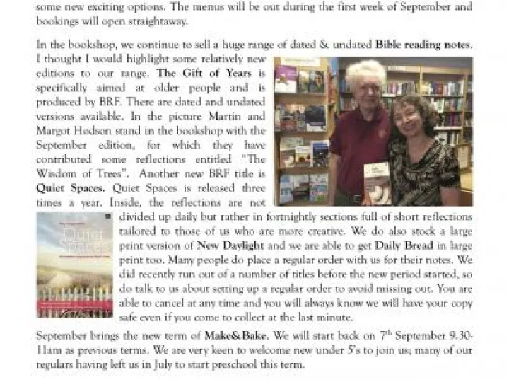 Friends Newsletter August September 2018