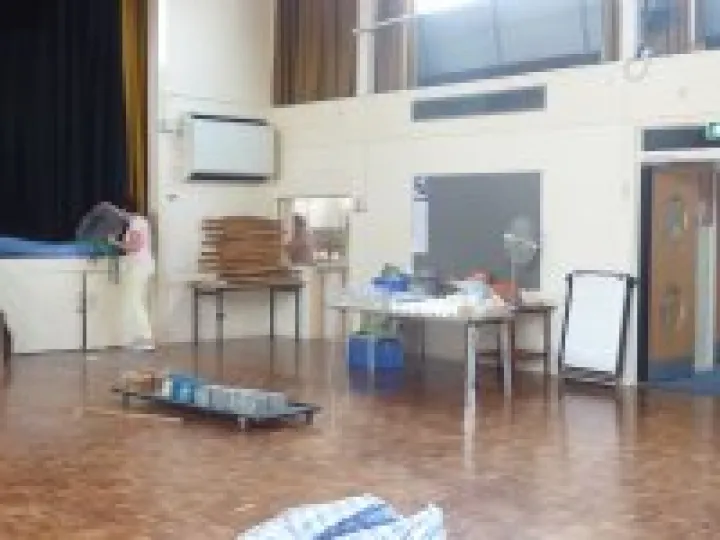 Community Centre Hall during Clear-out