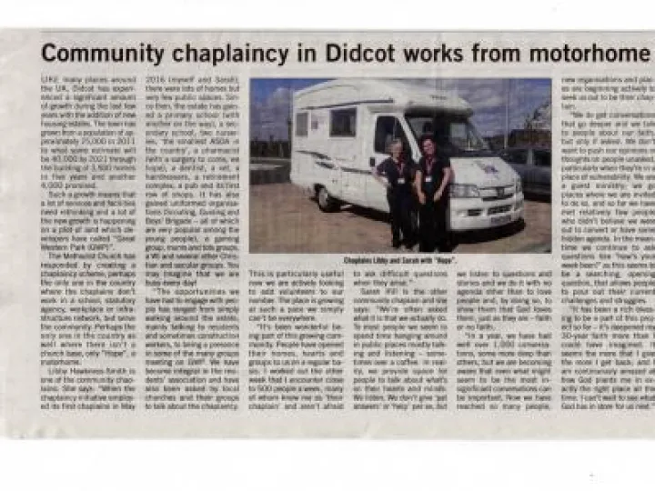 Chaplains &ndash; Methodist Recorder 2018 16 November