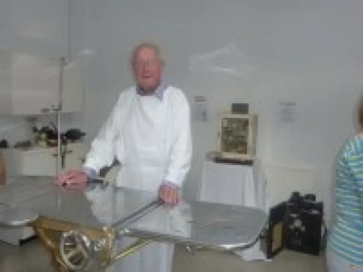 Dr Campbell in 1920 Style Operating Theatre