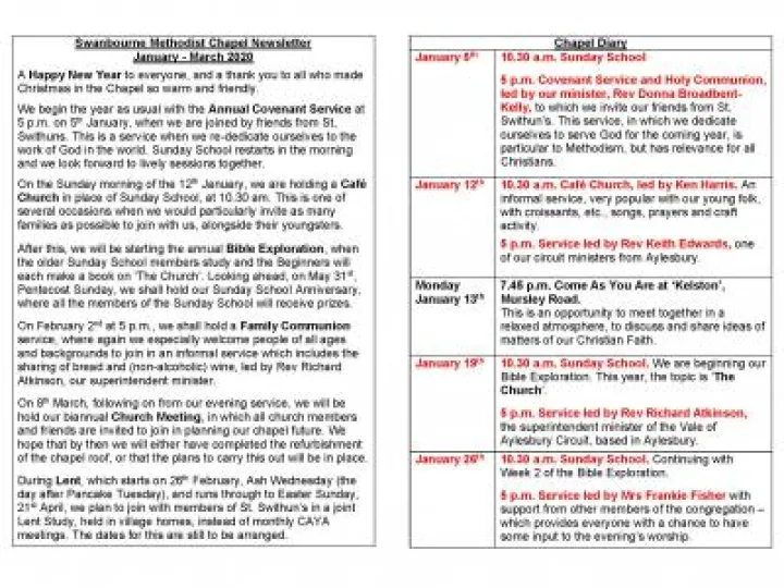 Swanbourne Chapel Newssheet Jan &ndash; Mar 2020_Page_1