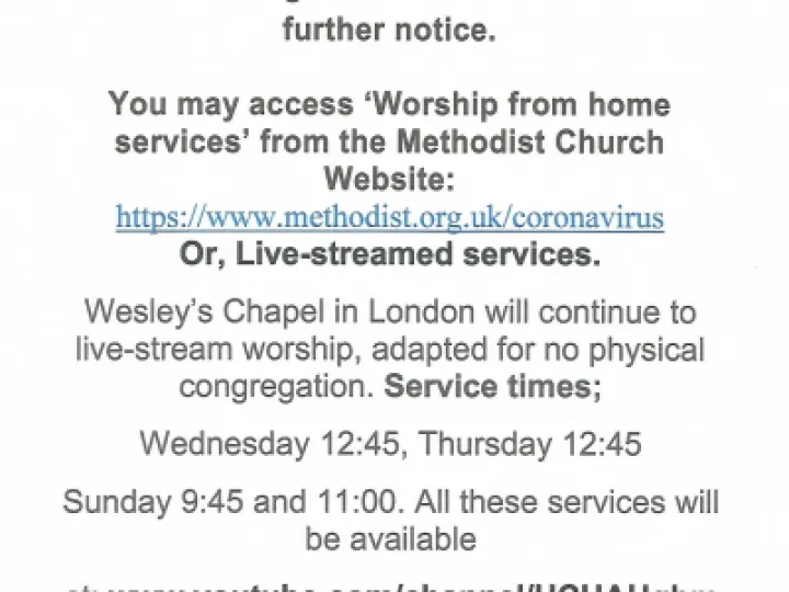 Church and meeting notice March 2020