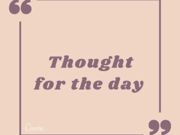 Thought for the day