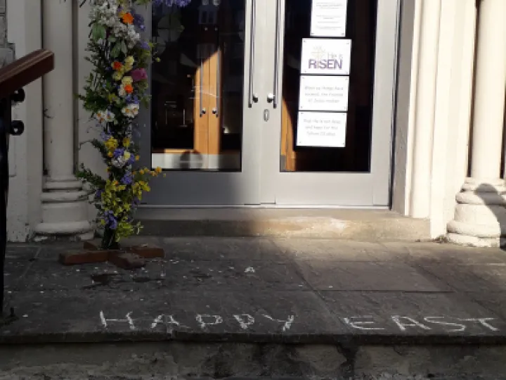 Easter Cross decorated