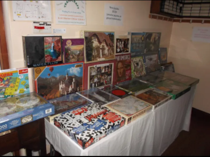 Puzzles on display in the chapel 5