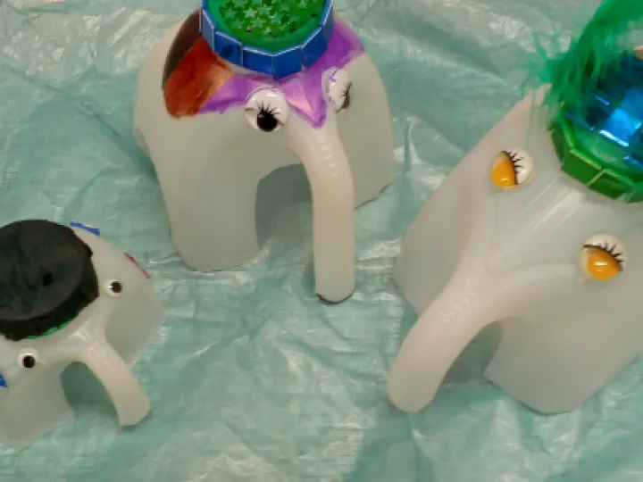 2018 March MILK BOTTLE ELEPHANTS