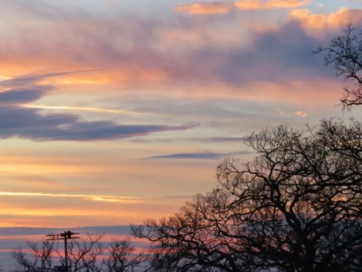 December Sunset over Audlem