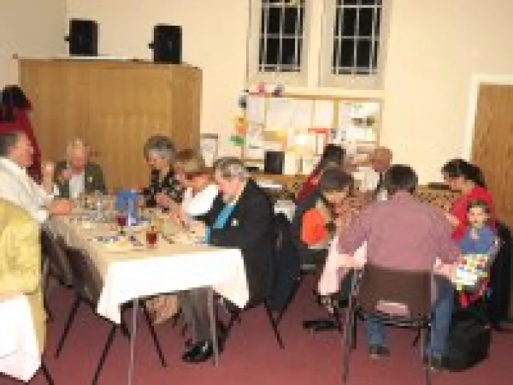 Audience enjoying delicious meal