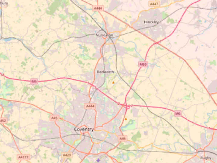 Map showing the location of Oxford Methodist Circuit